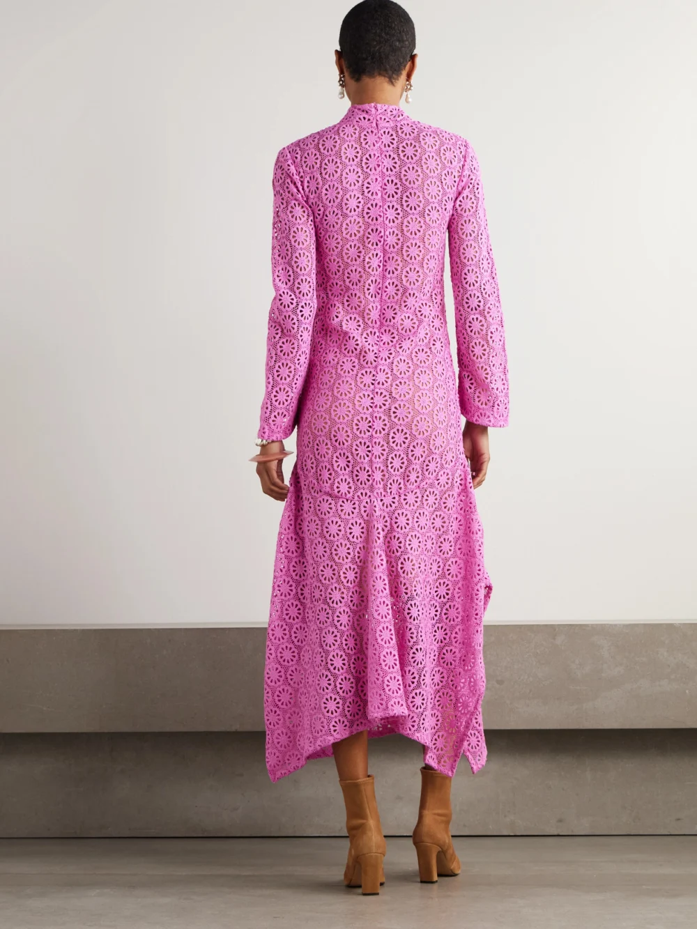 Back view of the Alix Of Bohemia Laila Cotton-lace Midi Dress