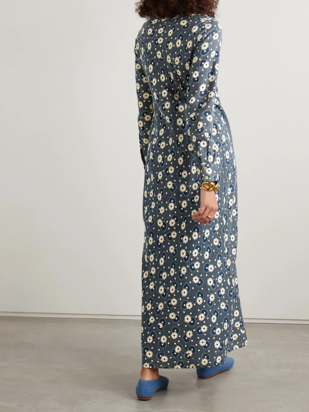 Back view of the Alix Of Bohemia Lotte Jacquard-knit Wool and Cotton-blend Maxi Dress