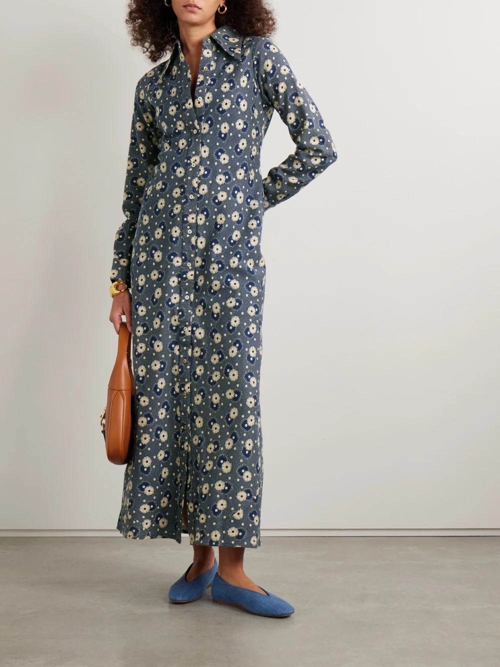 Alix Of Bohemia Lotte Jacquard-knit Wool and Cotton-blend Maxi Dress, worn by a model