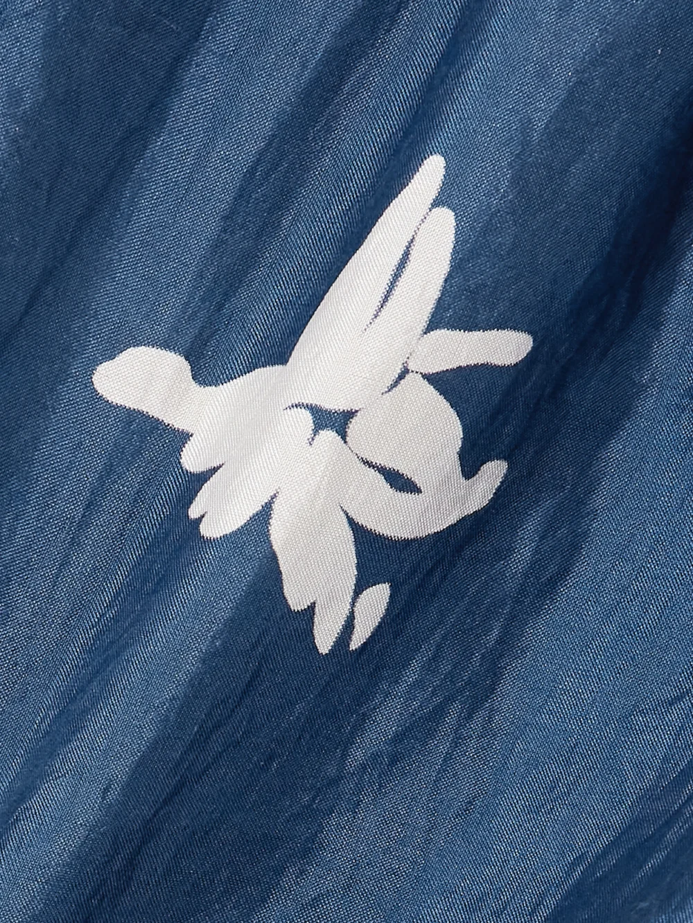 Close-up detail of the Alix Of Bohemia Lucy Pacific Floral-print Silk Shorts