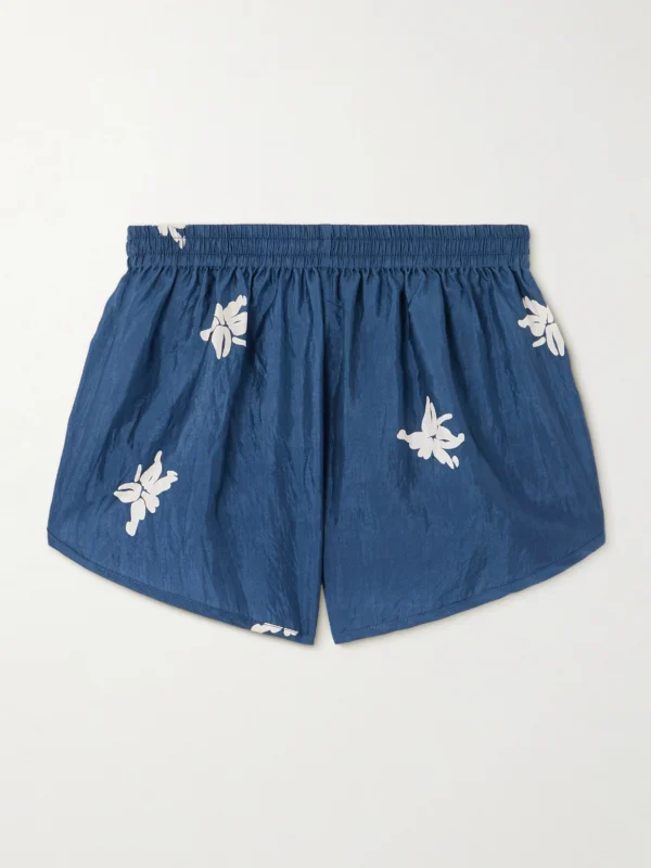 Alix Of Bohemia Lucy Pacific Floral-print Silk Shorts