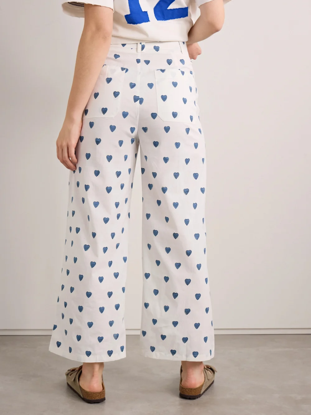 Back view of the Alix Of Bohemia Scout Printed Cotton Straight-leg Pants