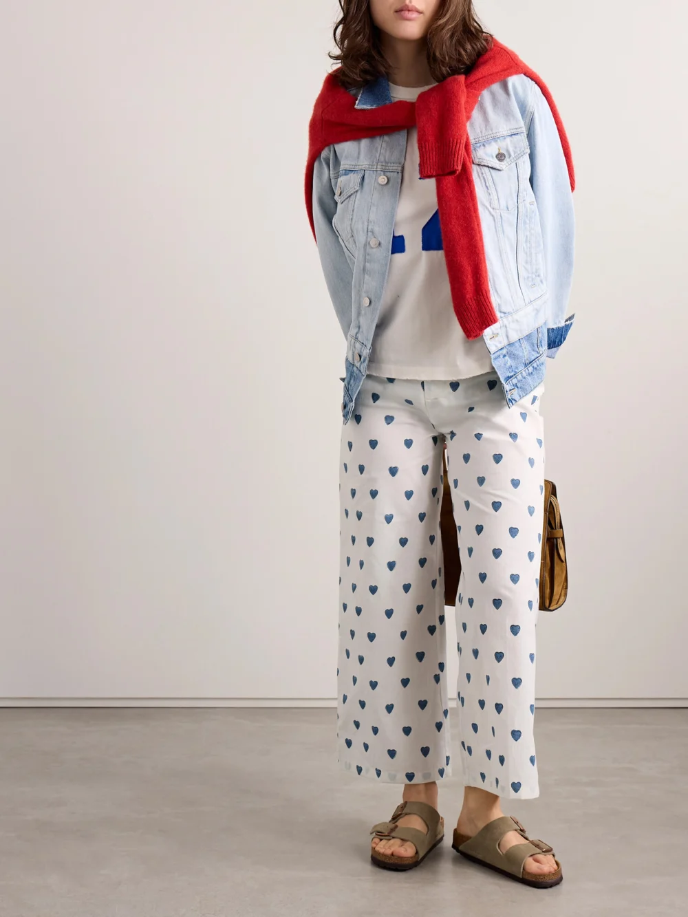 Alix Of Bohemia Scout Printed Cotton Straight-leg Pants, worn by a model