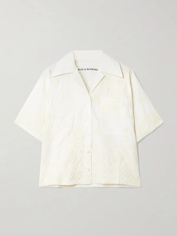 Alix Of Bohemia Stevie Embroidered Cotton Shirt