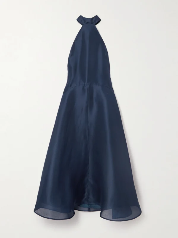 Altuzarra Becca Silk-satin Halterneck Midi Dress