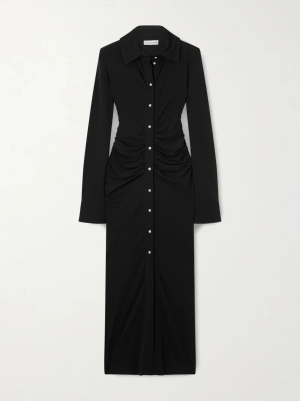 Altuzarra Claudia Crystal-embellished Ruched Jersey Midi Dress