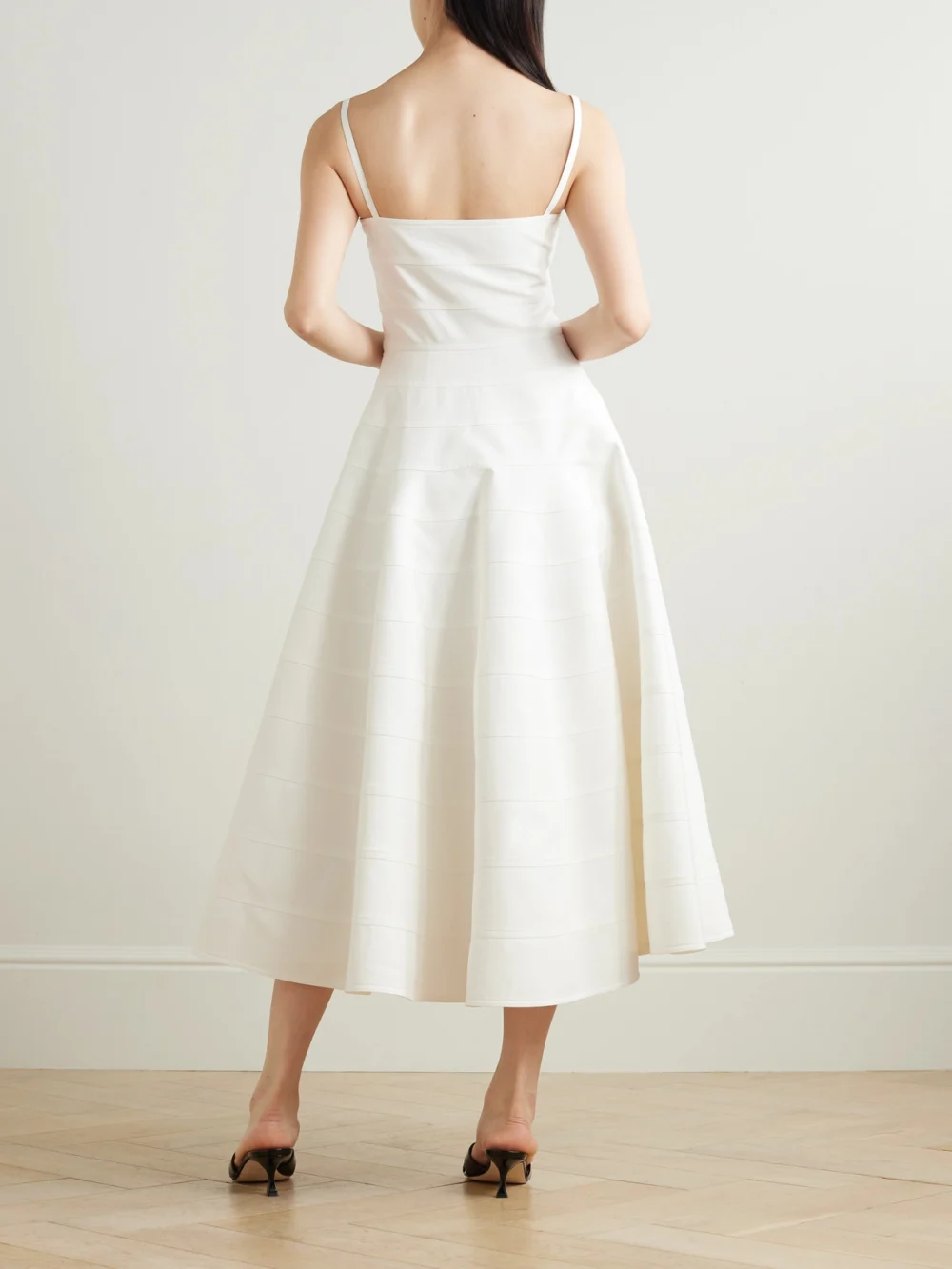 Back view of the Altuzarra Connie Cotton-poplin Midi Dress