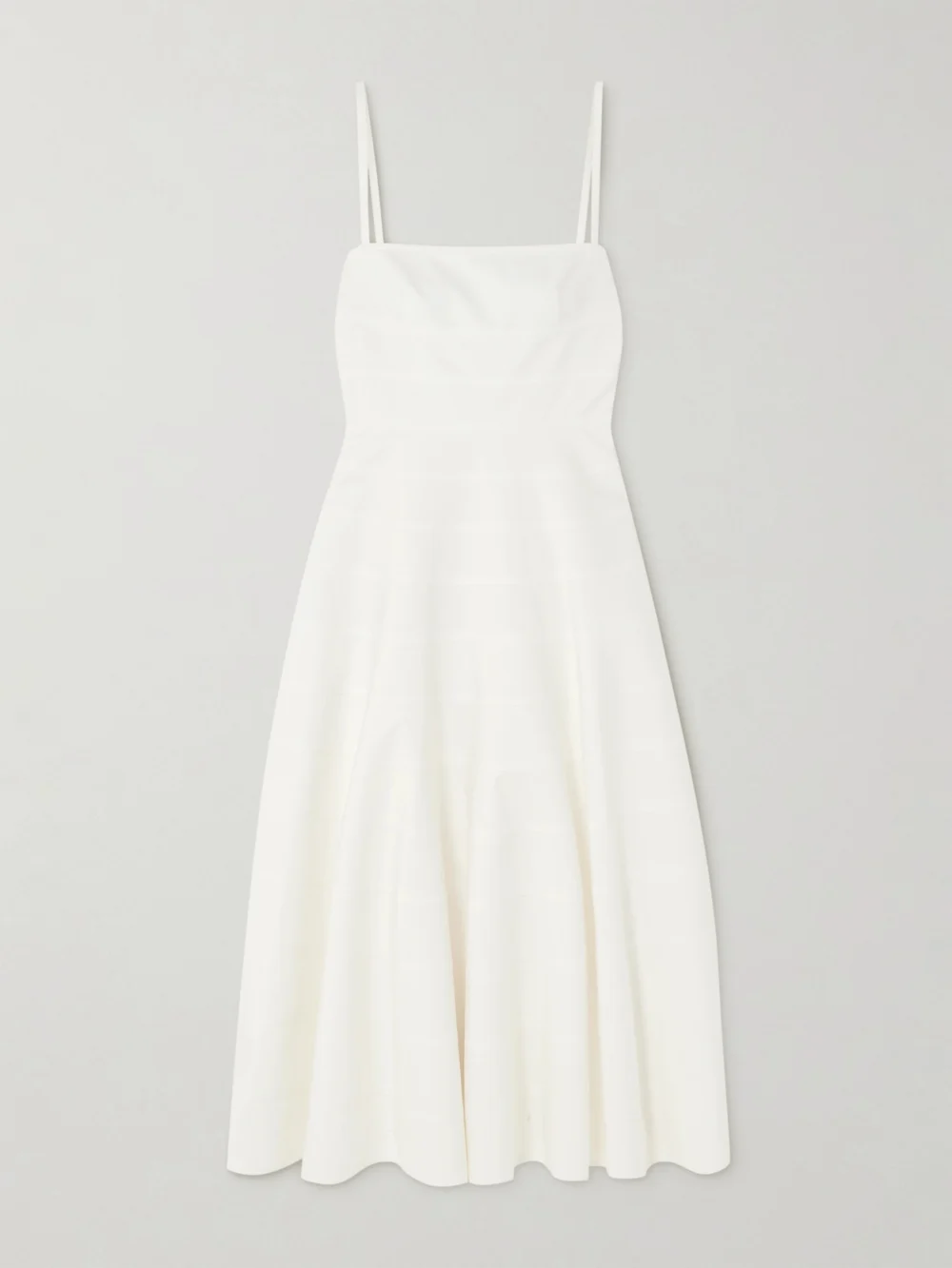 Altuzarra Connie Cotton-poplin Midi Dress in white