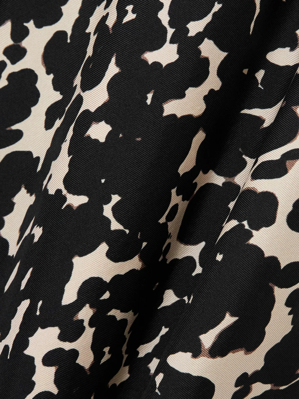 Close-up detail of the Altuzarra Drina Draped Printed Silk-twill Midi Dress