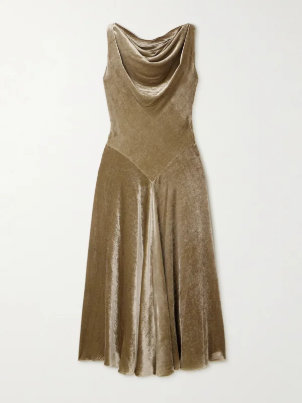 Altuzarra Drina Stretch-velvet Midi Dress