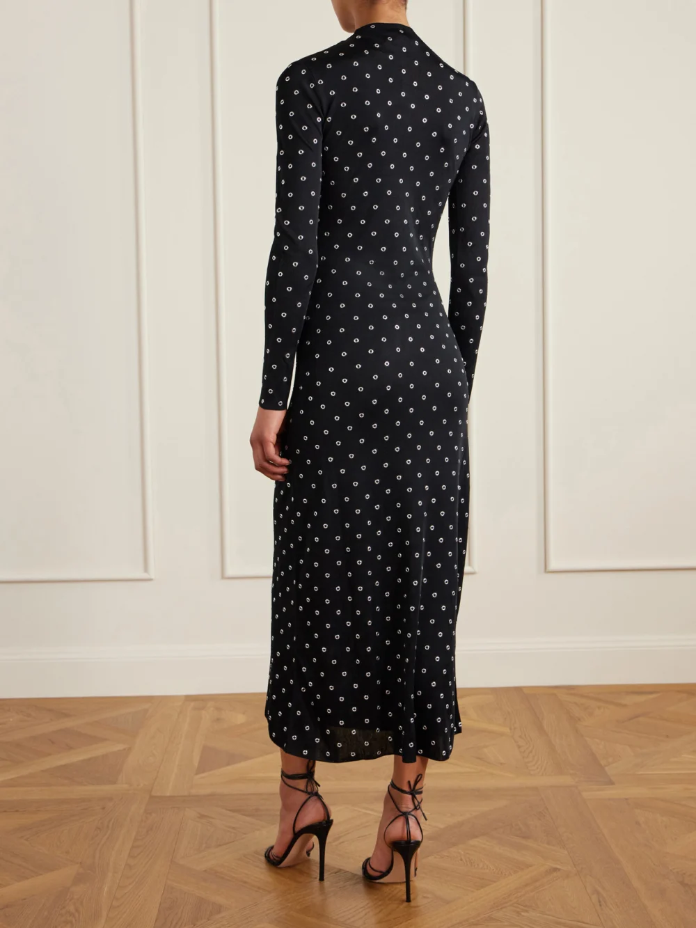 Back view of the Altuzarra Kaplan Eyelet-embellished Jersey Maxi Dress