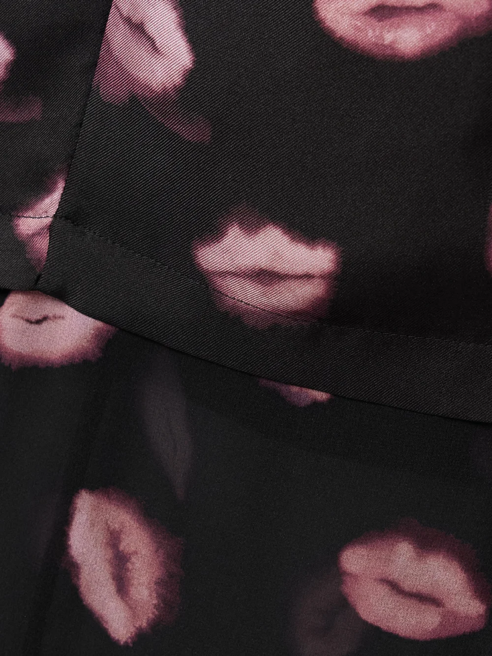 Close-up detail of the Altuzarra Katrin Layered Printed Silk-twill and Chiffon Midi Dress