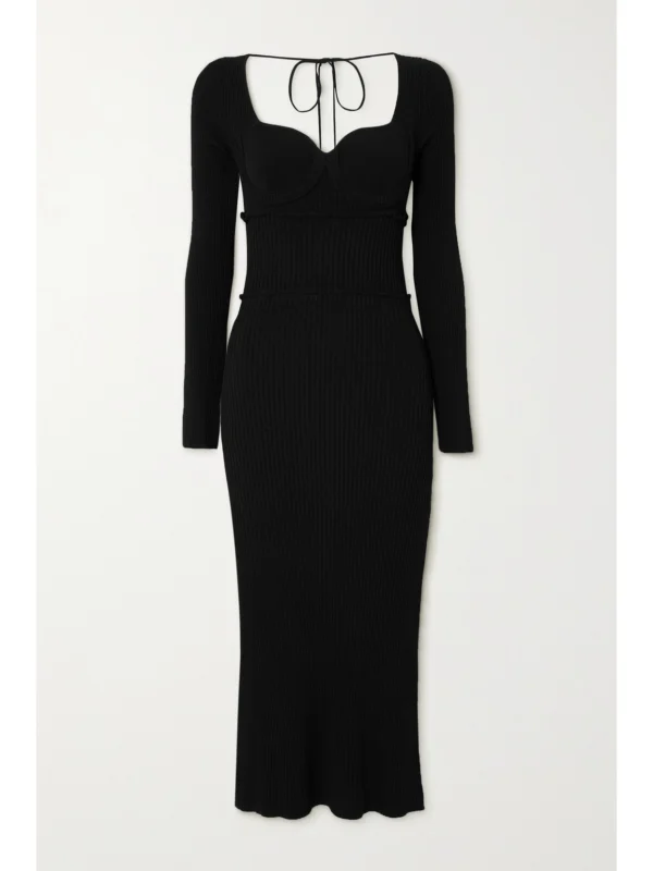 Altuzarra Louisa Ribbed-knit Midi Dress