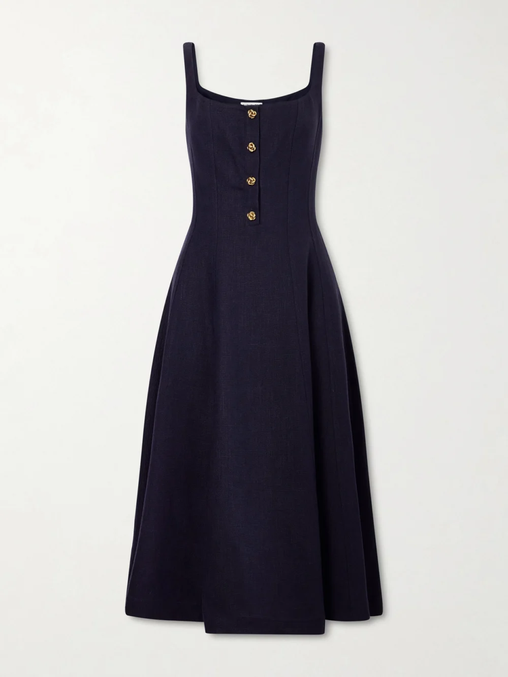 Altuzarra Orrie Paneled Cotton-blend Midi Dress in navy