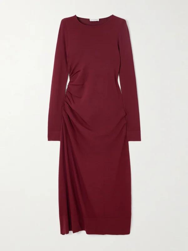 Altuzarra Robb Ruched Knitted Midi Dress