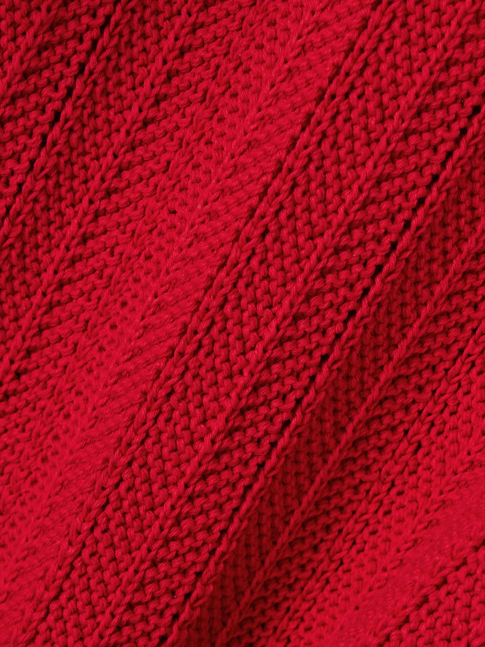 Close-up detail of the Altuzarra Sissi Ribbed Open-knit Organic Cotton Midi Dress