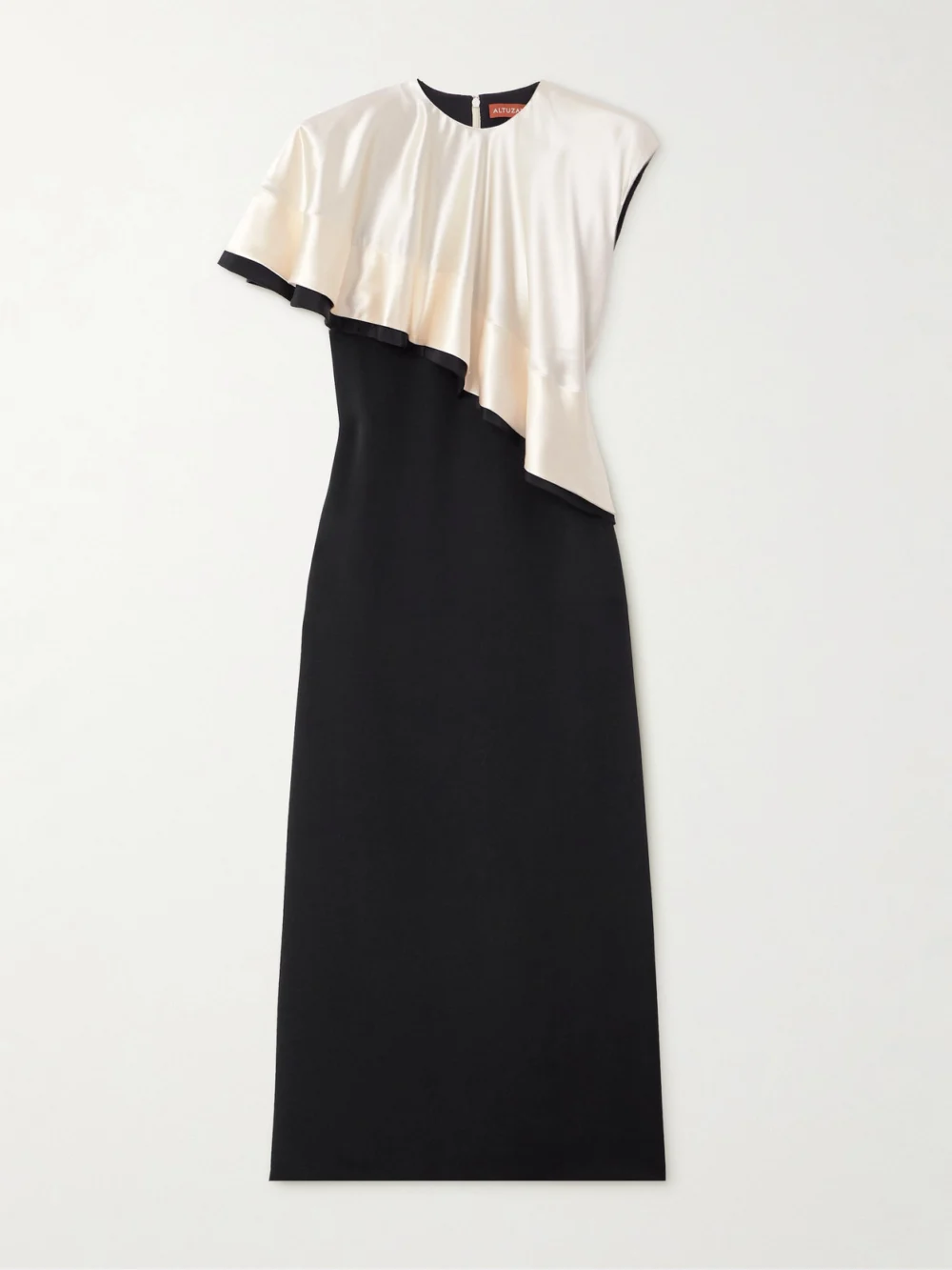 Altuzarra Topolino Layered Silk-satin Midi Dress in black