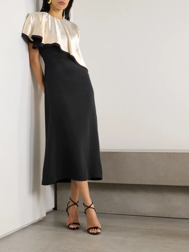 Altuzarra Topolino Layered Silk-satin Midi Dress