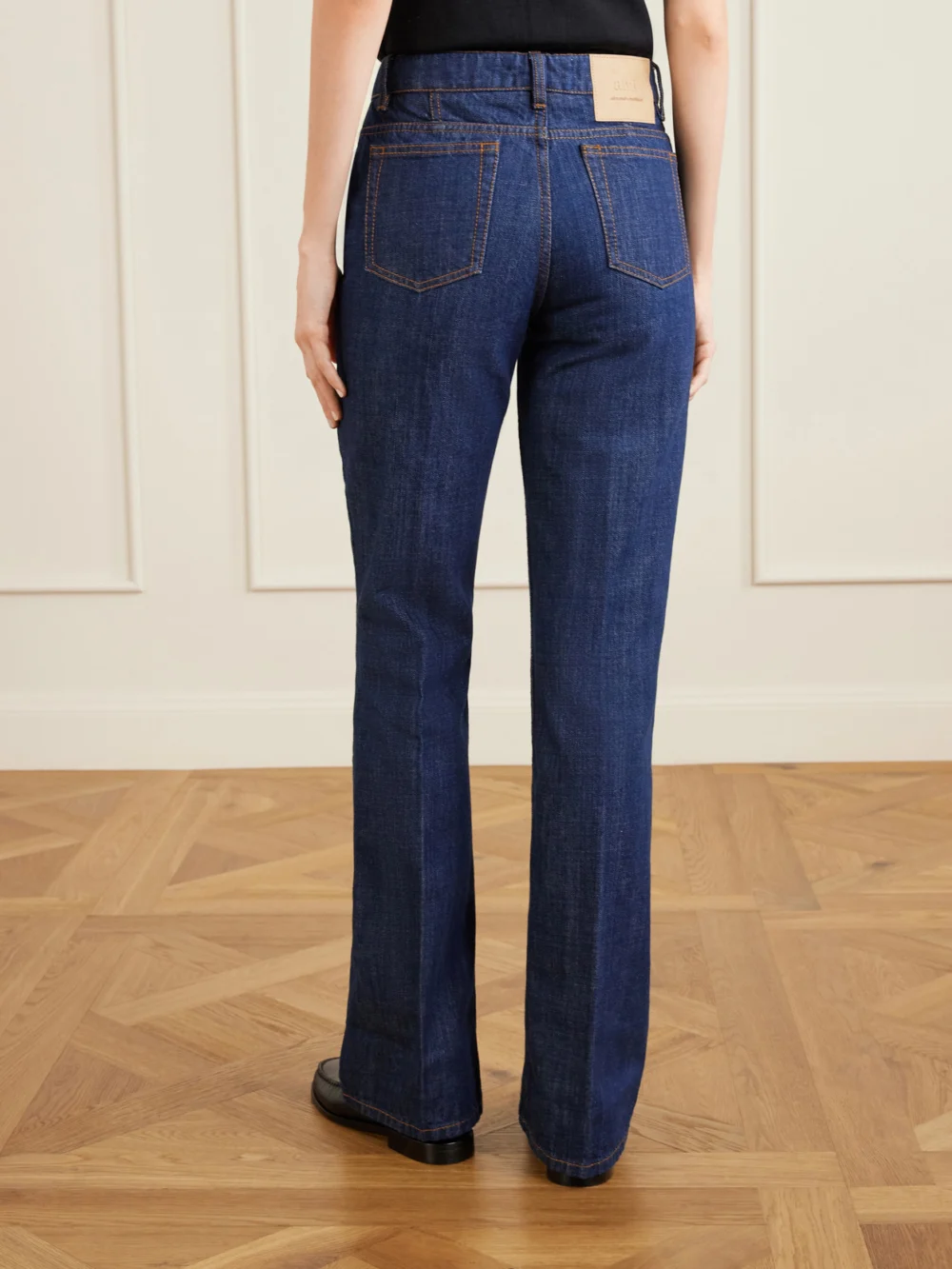 Back view of the Ami Paris Bootcut Jeans