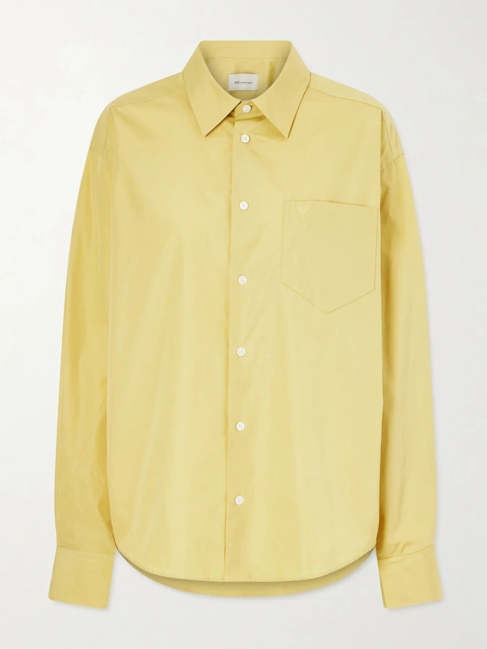 Ami Paris Cotton-poplin Shirt in yellow