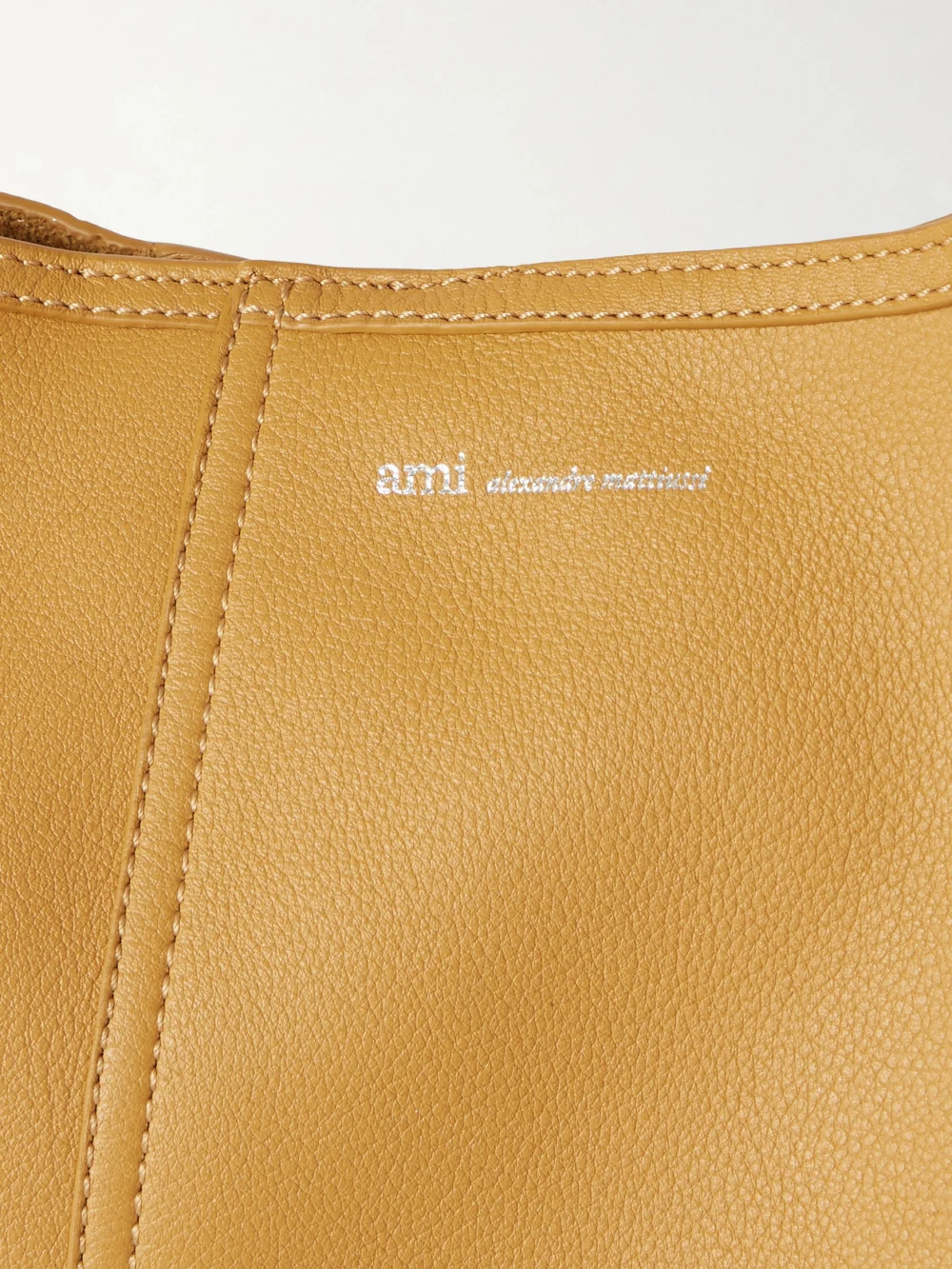Close-up detail of the Ami Paris Etienne Leather Shoulder Bag