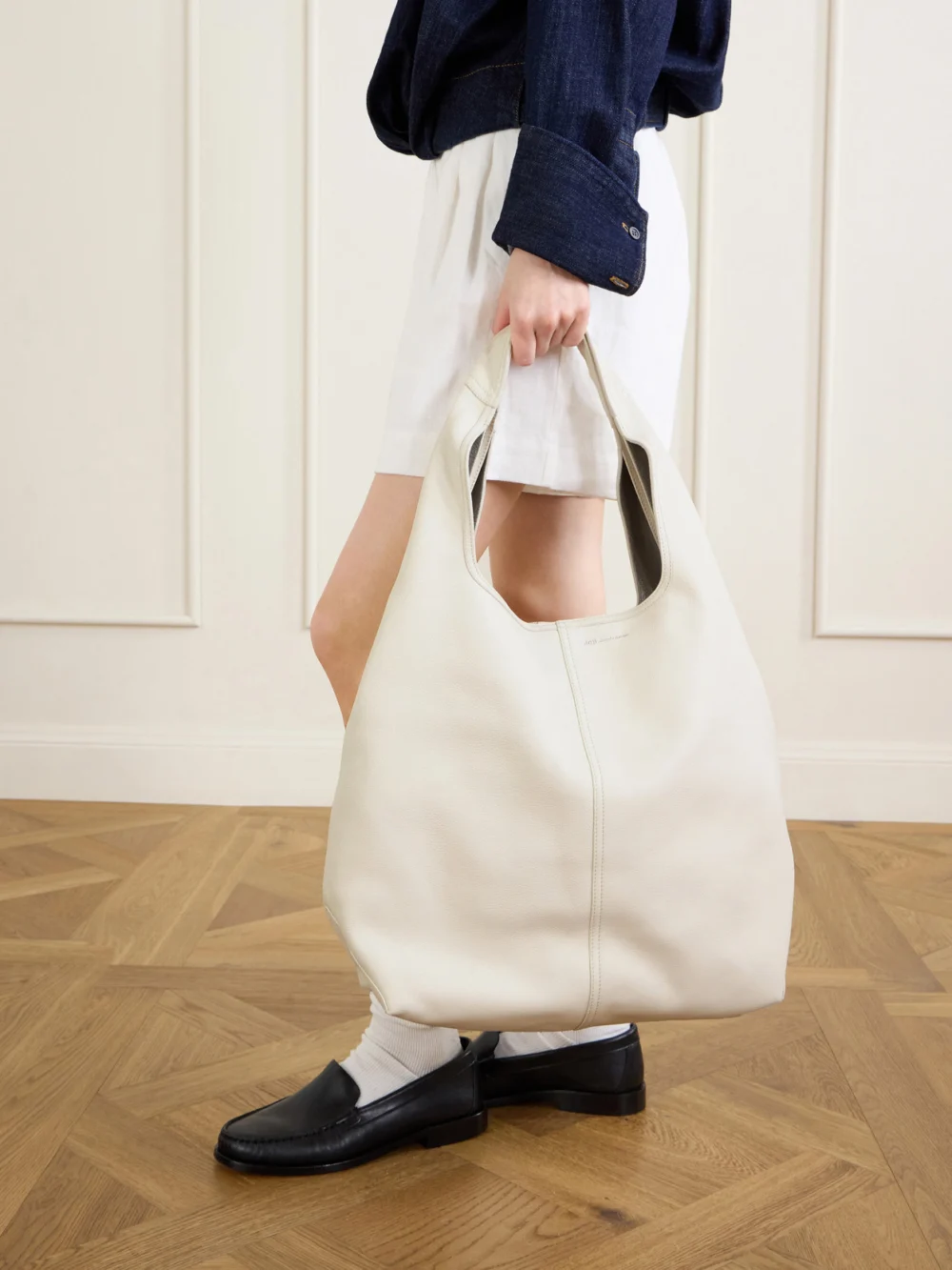 Ami Paris Etienne Leather Shoulder Bag, styled view