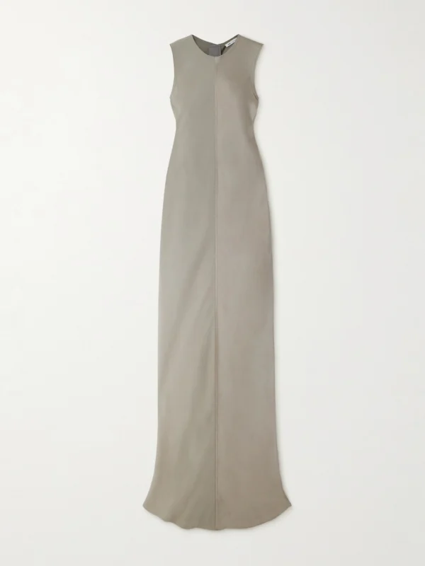 Ami Paris Satin-crepe Maxi Dress