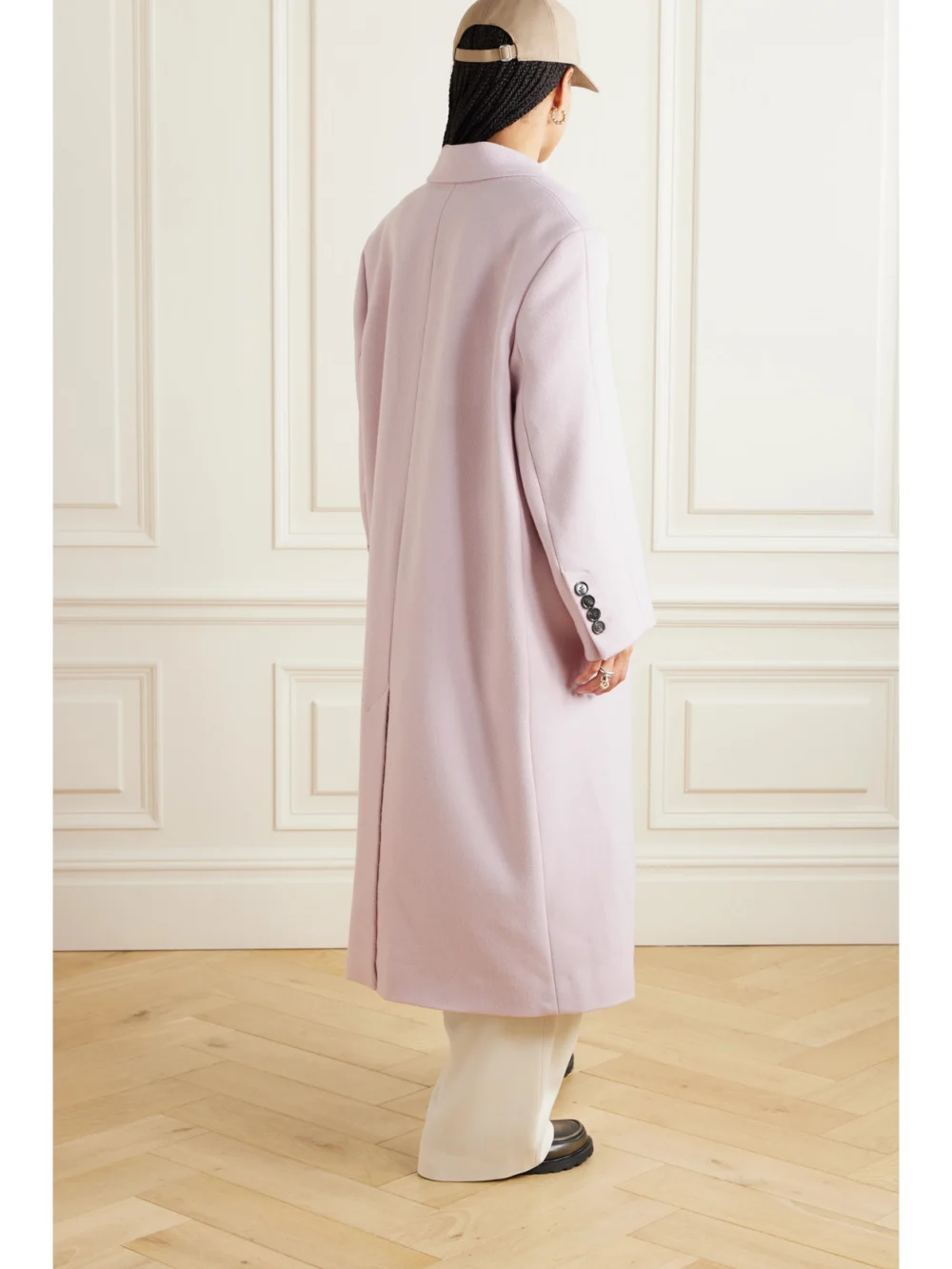 Back view of the Ami Paris Wool-blend Twill Coat