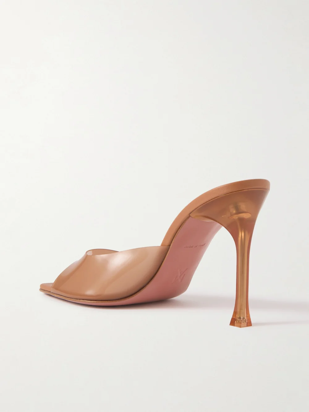 Back view of the Amina Muaddi Alexa 95 Pvc Mules