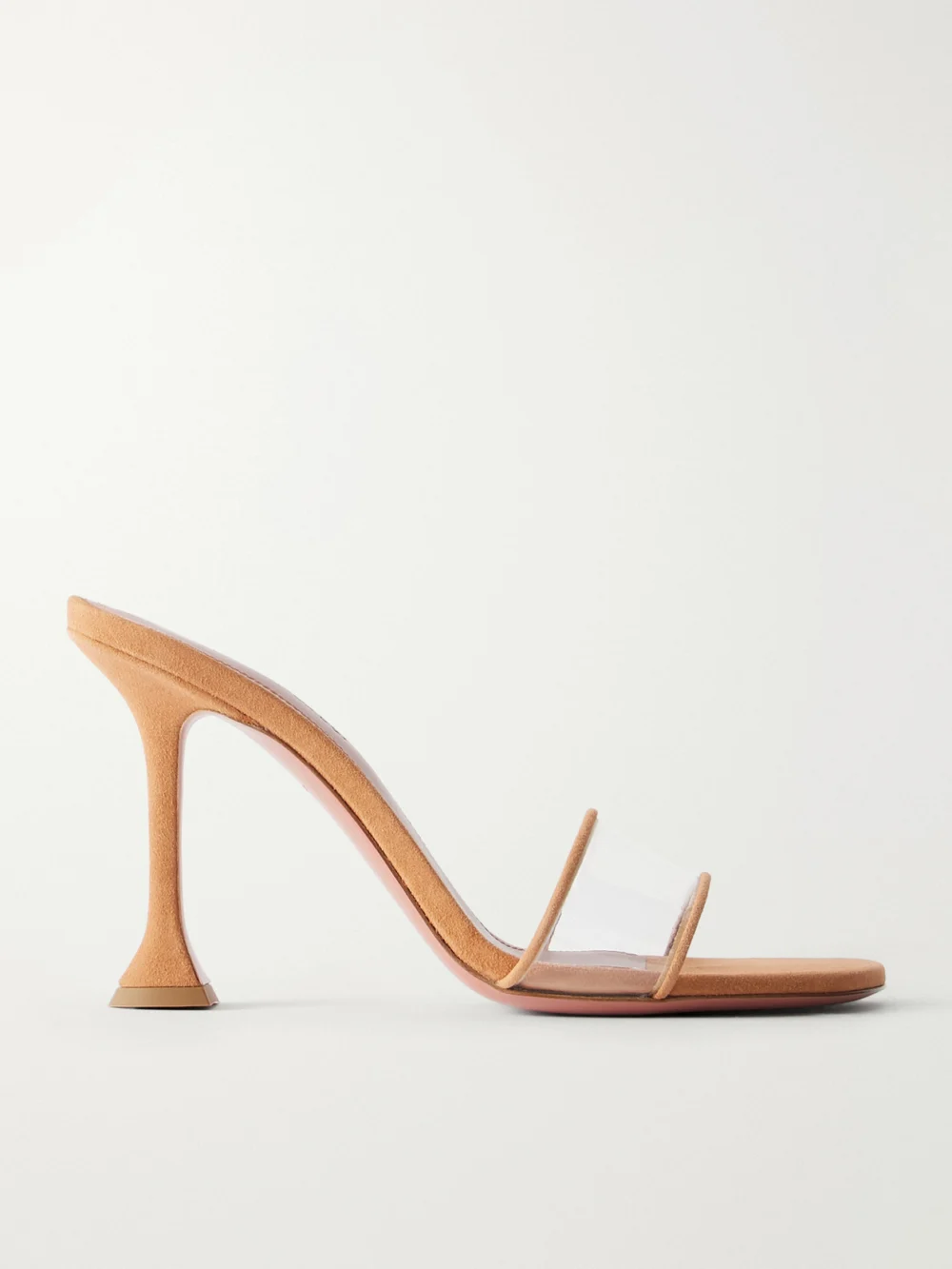 Amina Muaddi Andrea 95 Leather Mules in neutral
