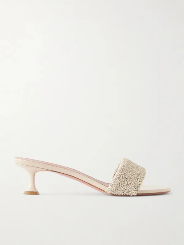 Amina Muaddi Andreea 45 Raffia Mules