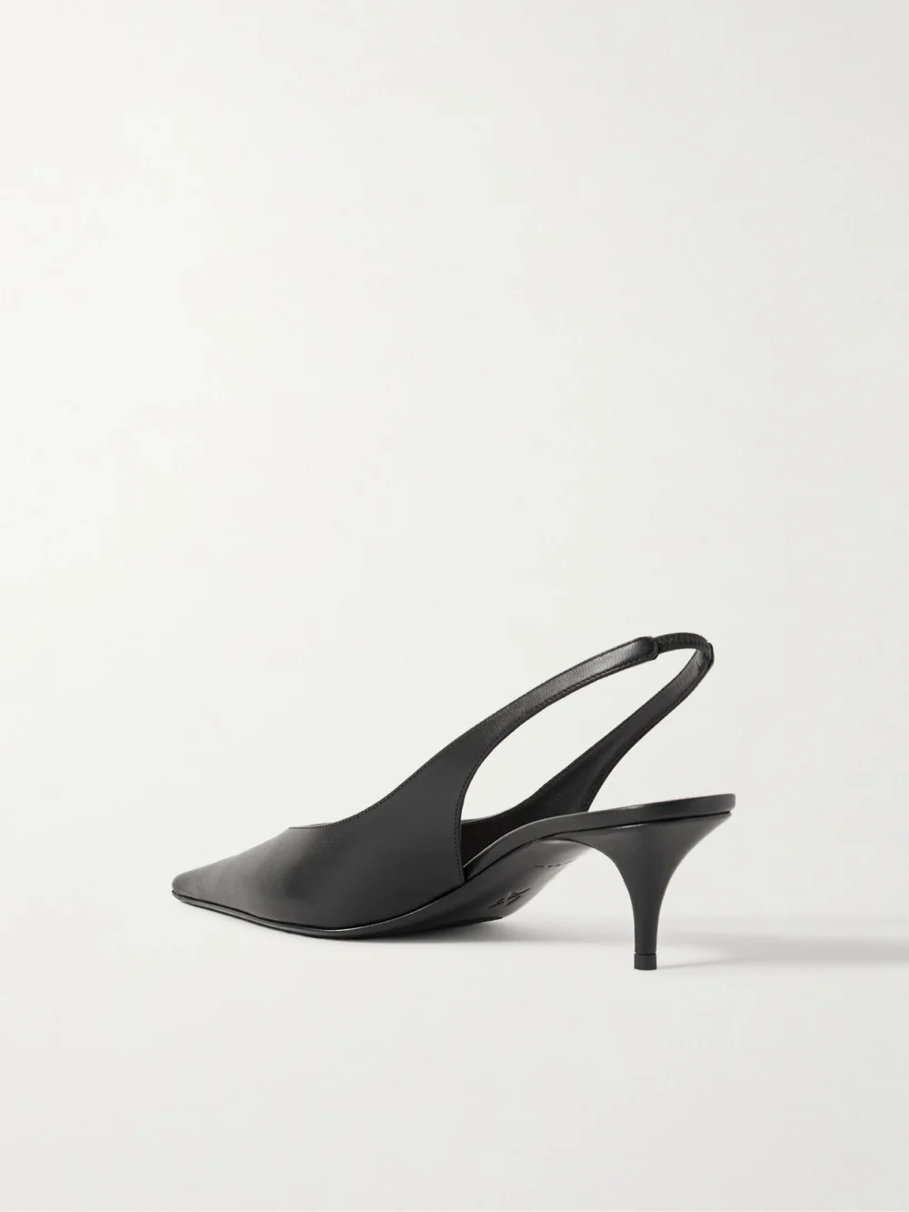 Back view of the Amina Muaddi Anok Glossed-leather Slingback Pumps