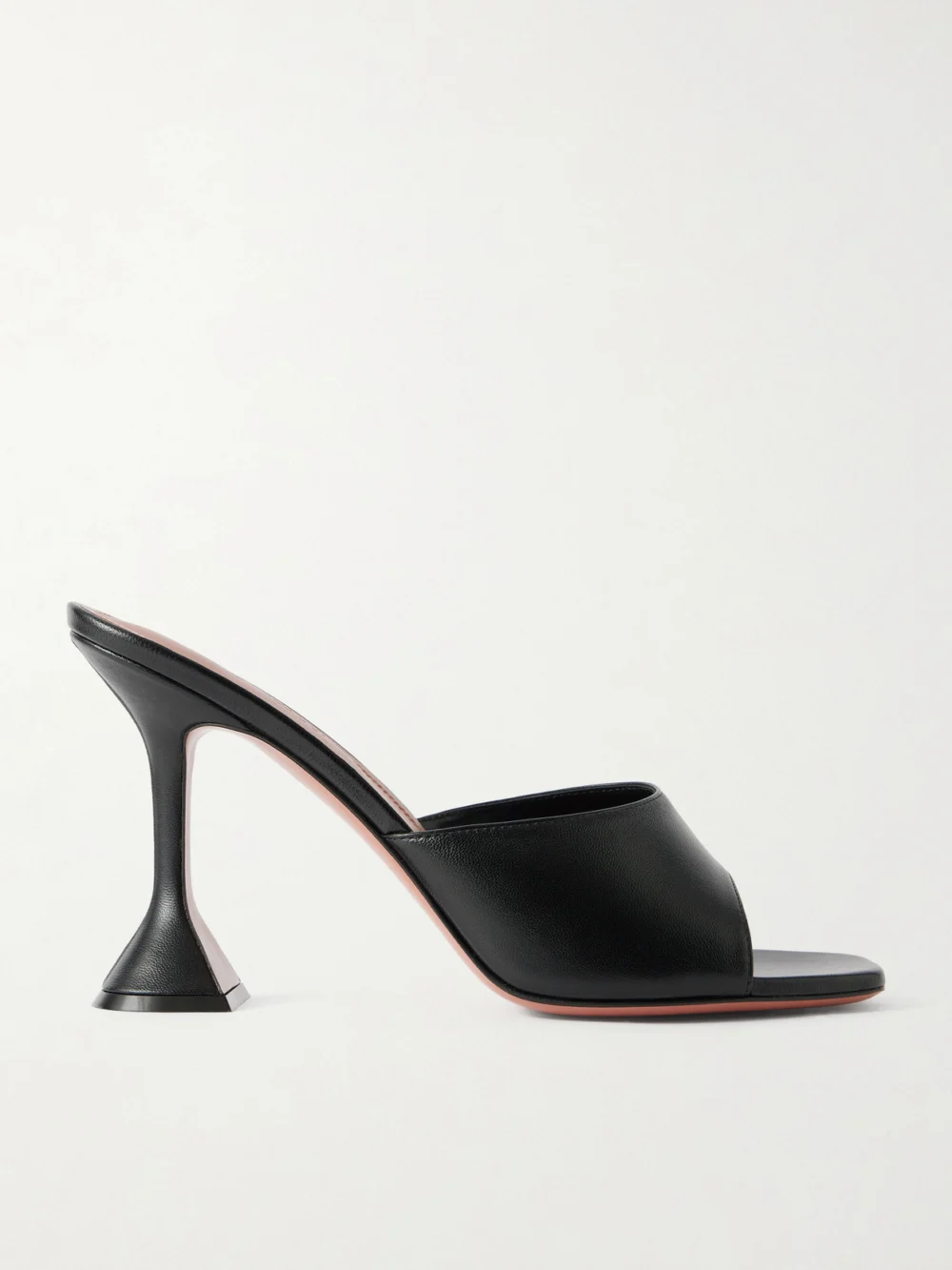 Amina Muaddi Lupita 95 Leather Mules in black