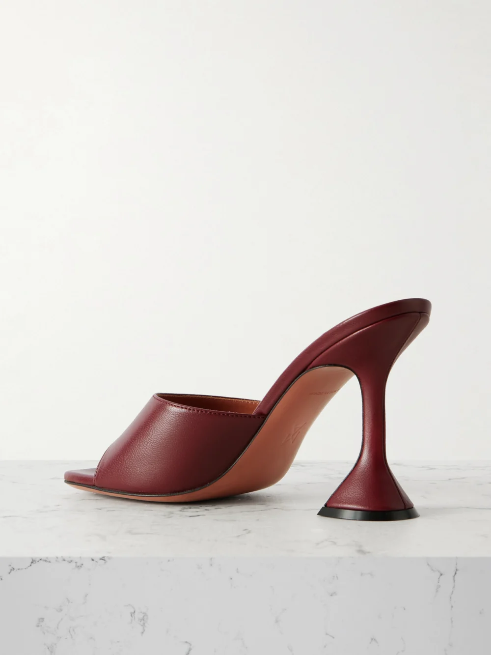 Back view of the Amina Muaddi Lupita 95 Leather Mules