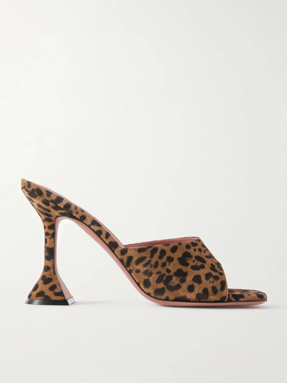 Amina Muaddi Lupita 95 Leopard-print Suede Mules in leopard print