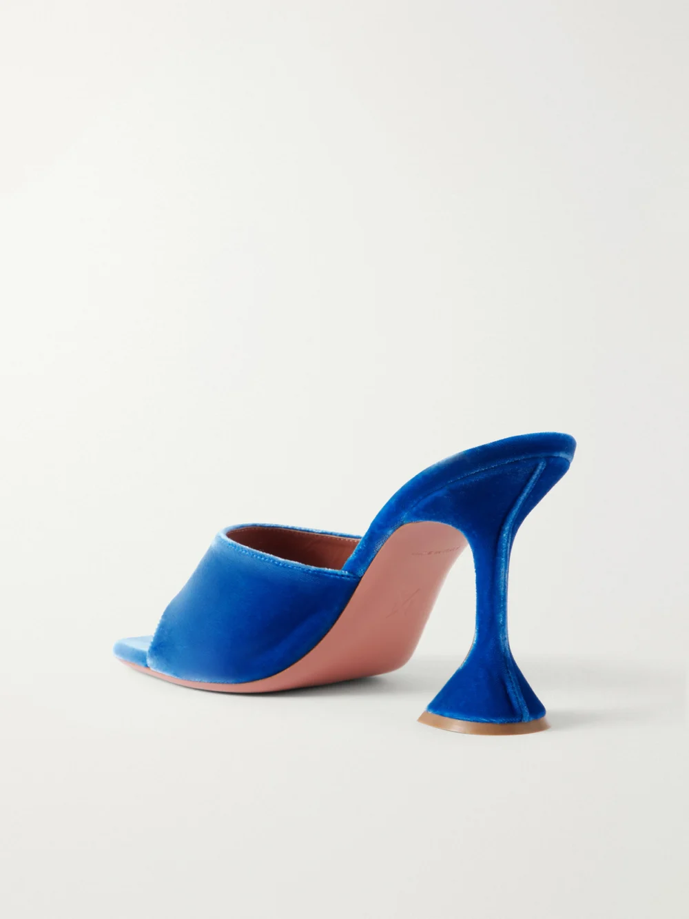 Back view of the Amina Muaddi Lupita 95 Velvet Mules