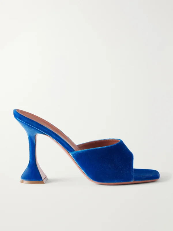 Amina Muaddi Lupita 95 Velvet Mules