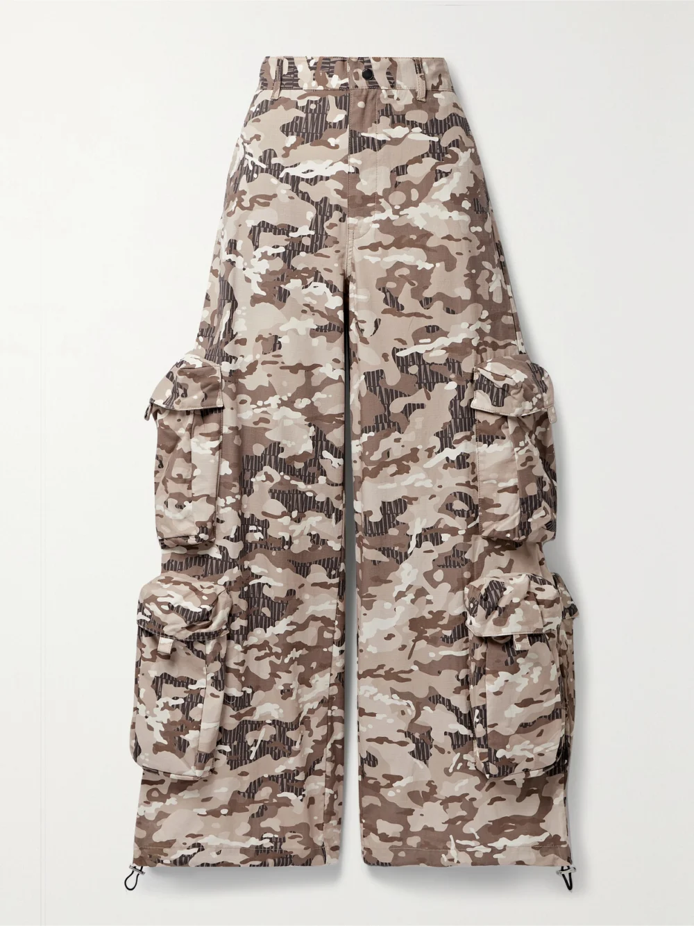 Amiri Camouflage-print Cotton-ripstop Wide-leg Cargo Pants in brown