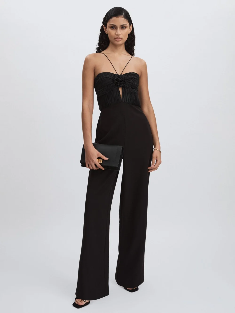 Amur Amur Cady Rosette Jumpsuit, Black, view 6