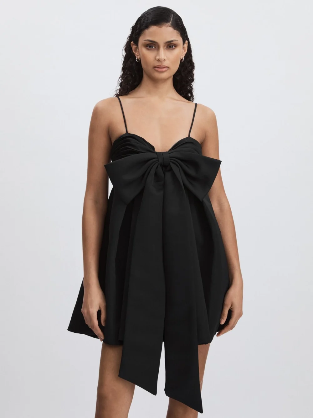 Amur Amur Women's Black Babydoll Bow Dress, view 3