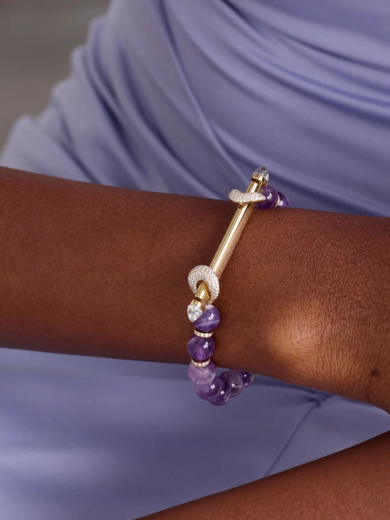 Ananya Chakra 18-karat Gold Multi-stone Bracelet