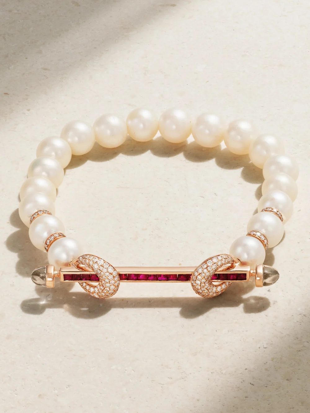 Ananya Chakra 18-karat Rose Gold Multi-stone Bracelet in 17