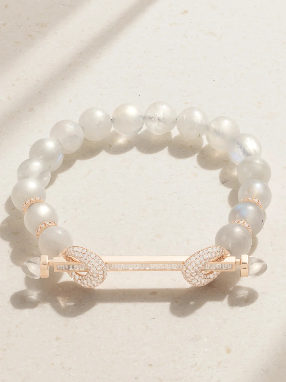 Ananya Chakra 18-karat Rose Gold Multi-stone Bracelet in brown