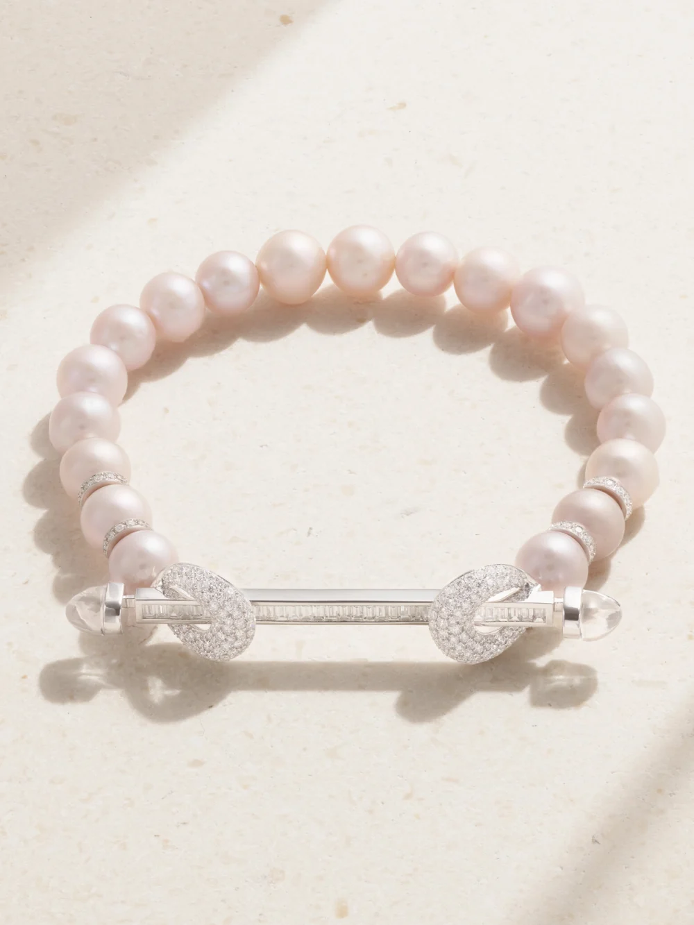 Ananya Chakra 18-karat White Gold Multi-stone Bracelet in lilac