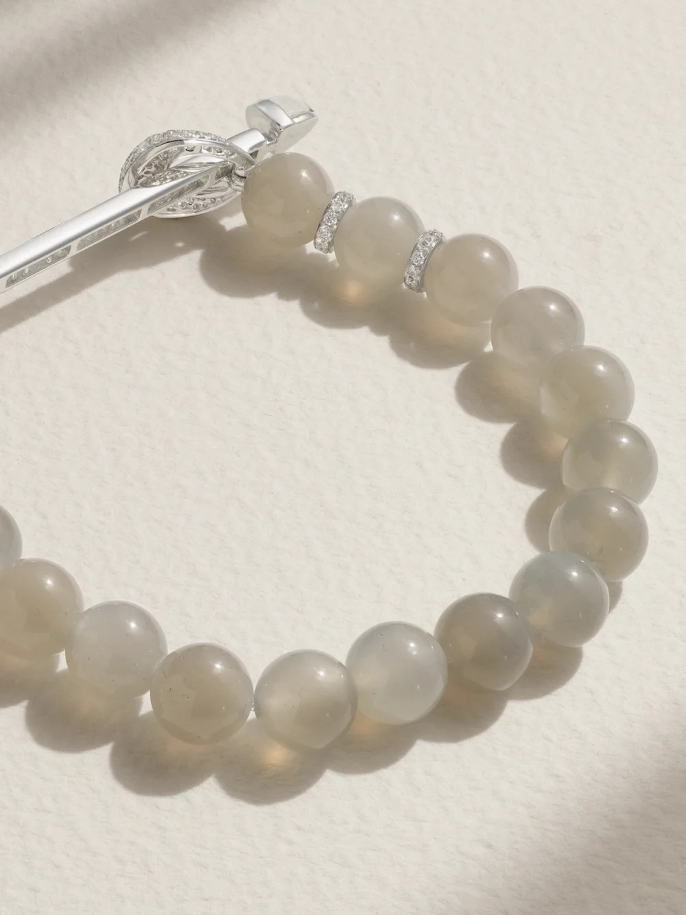 Back view of the Ananya Chakra 18-karat White Gold Multi-stone Bracelet