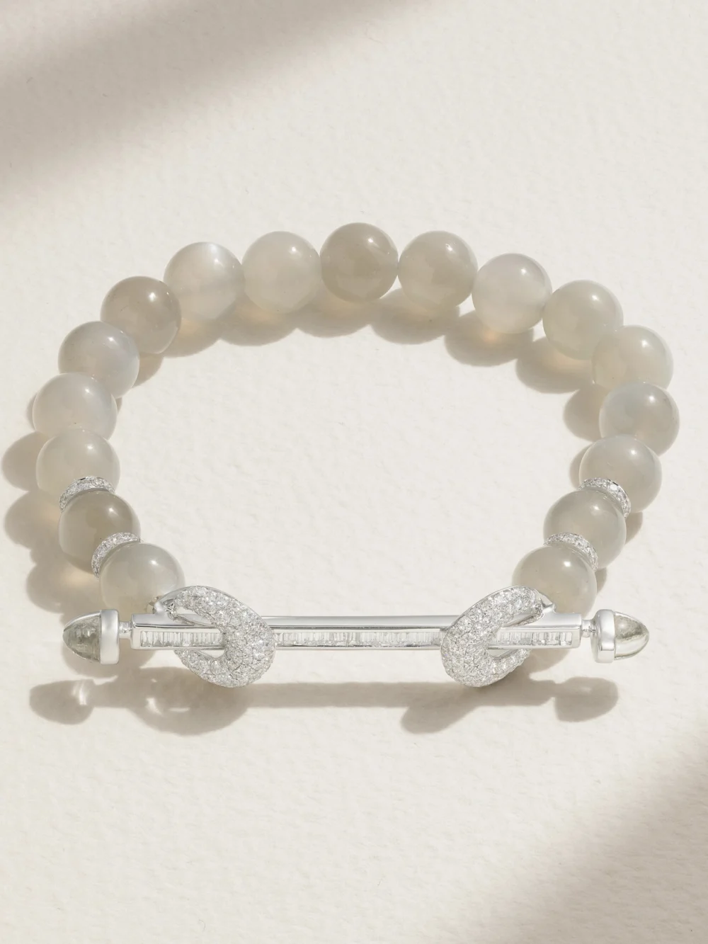 Ananya Chakra 18-karat White Gold Multi-stone Bracelet in silver
