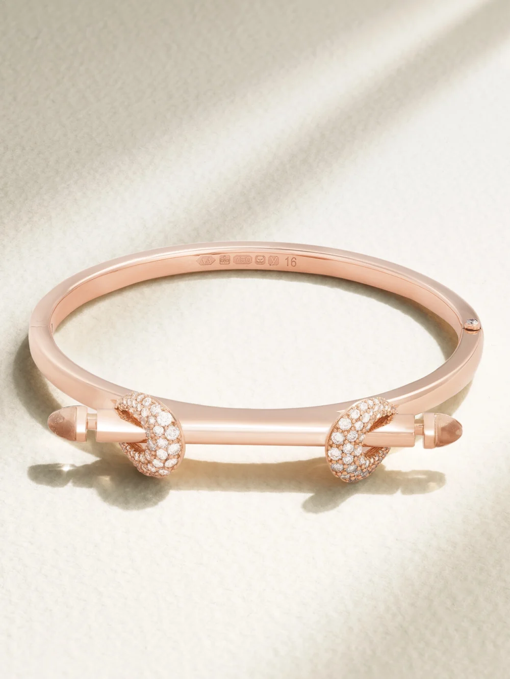 Ananya Chakra Icon 18-karat Rose Gold, Diamond and Quartz Bangle in 15