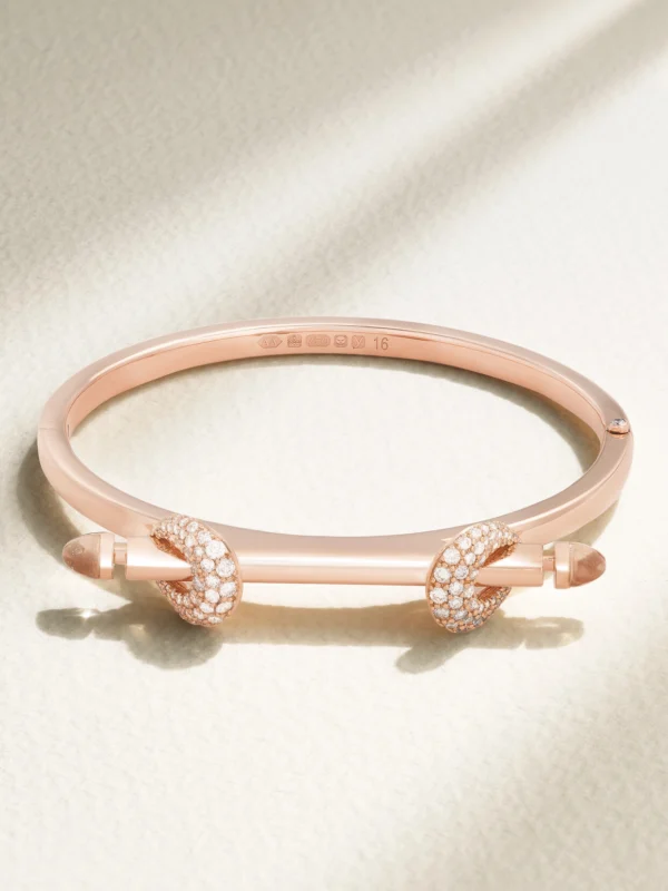 Ananya Chakra Icon 18-karat Rose Gold, Diamond and Quartz Bangle