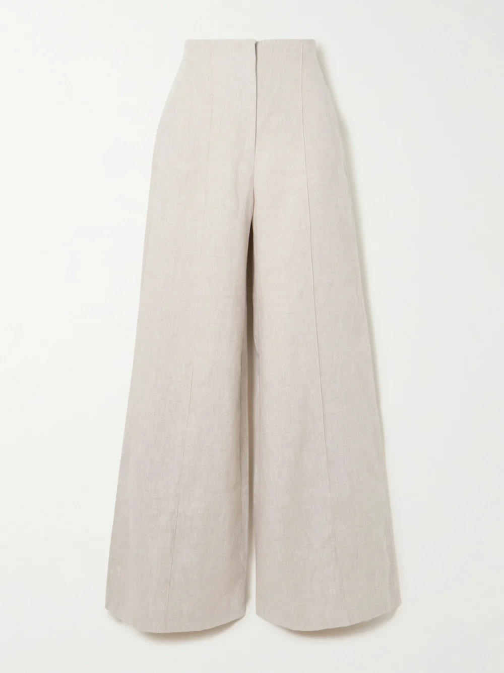 Andres Otalora Encontrarte Linen Wide-leg Pants in off-white