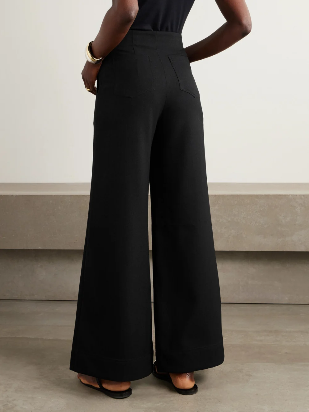 Back view of the Andres Otalora Latidos Twill Wide-leg Pants